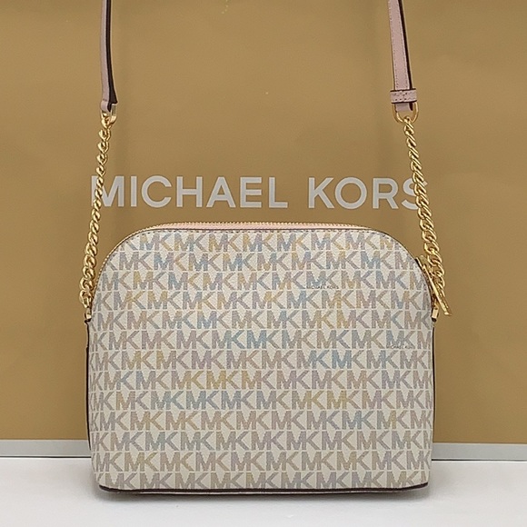 Michael Kors Jet Set Travel Medium Logo Dome Crossbody Bag - Picture 2 of 16